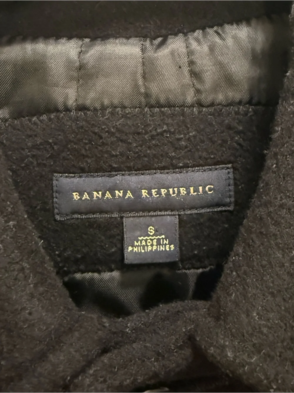 Banana Republic Black Men's Wool Pea Coat - size small